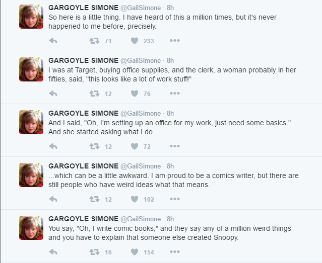 Twitter Commentary by @GailSimone